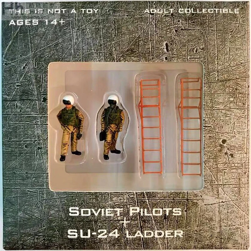 

CA72WS05 1/72 Scale Soldier Soviet Pilots & SU-24 Ladders Set For Warplane Scene Props Ornaments Collection Display In Stock