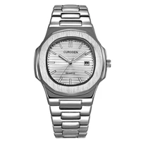 curdden big brand watches mens fashion luxury stainless steel business calendar qaurtz wristwatches montres de marque de luxe