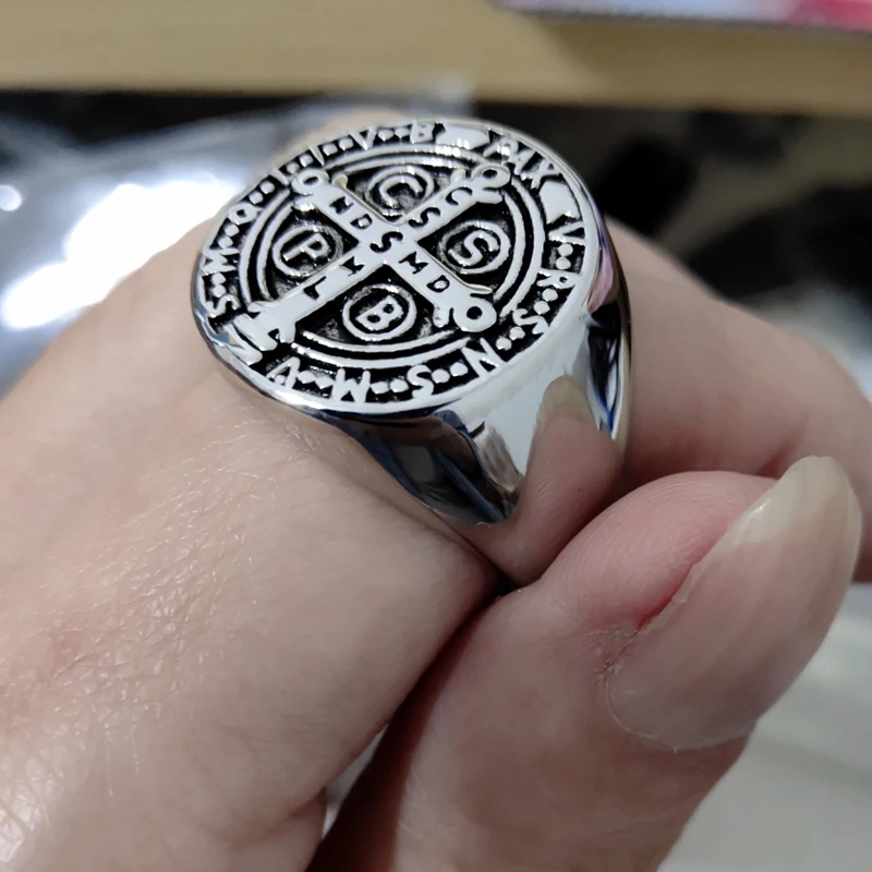 Святой Крест религия Рыцари тамплиеры кольцо для мужчин и женщин из нержавеющей