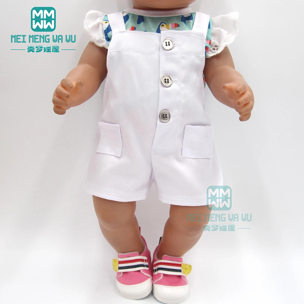 Одежда для кукол 43 см футболка с цветком новорожденных повседневный комбинезон |