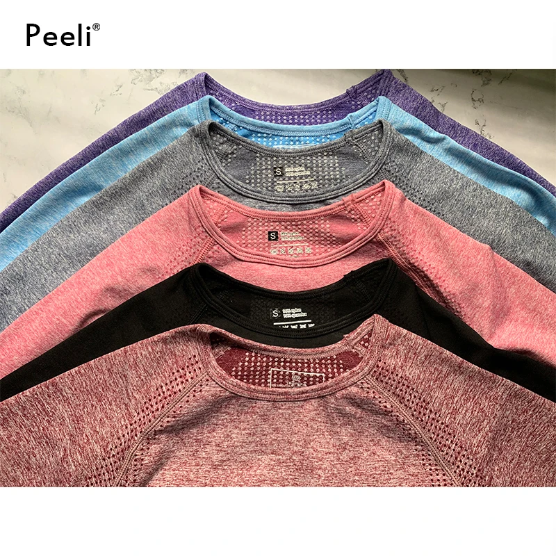 Женский спортивный костюм Peeli из 2 предметов спортивные рубашки короткий топ