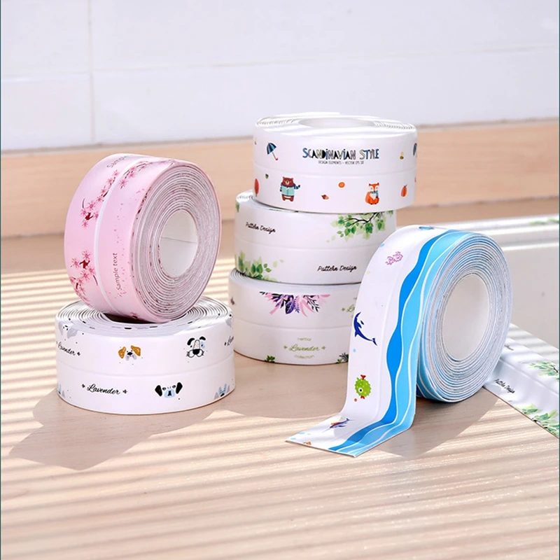 

1M/3.2M Shower Sink Bath Sealing Tape Durable PVC Self-Adhesive Waterproof Anti Mildew Wall Sticker for Bathroom Toilet Tapes