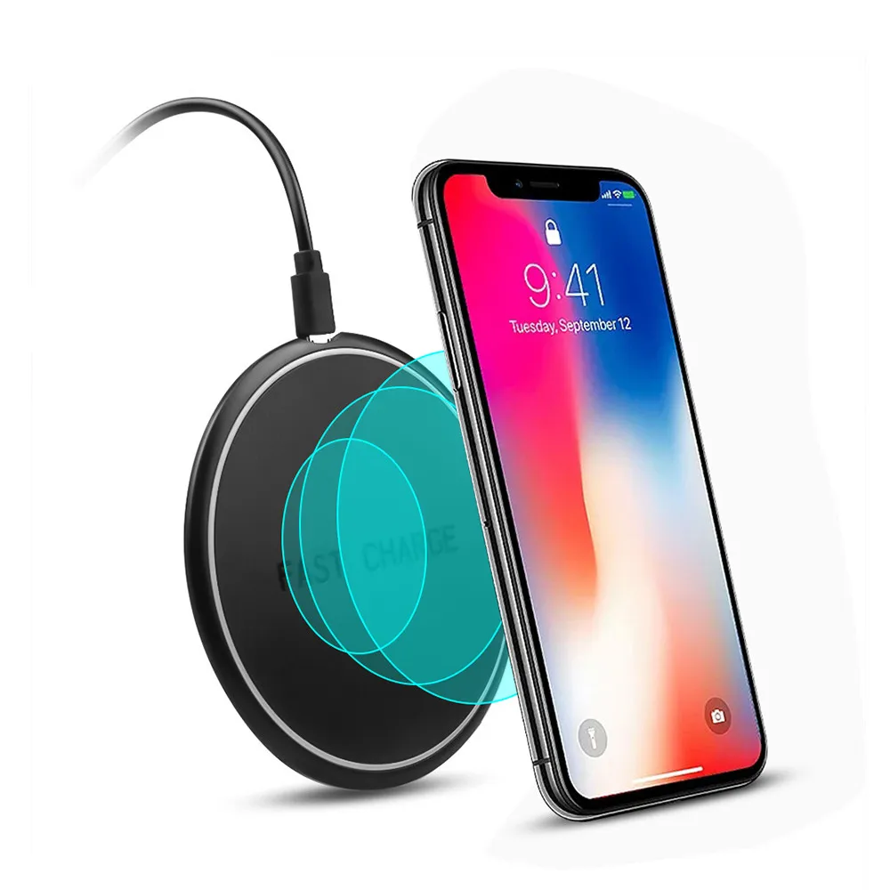 USB Qi 10 Вт Быстрое беспроводное зарядное устройство для Samsung Galaxy S10 S9/S9 + S8 Note 9 IPhone 11