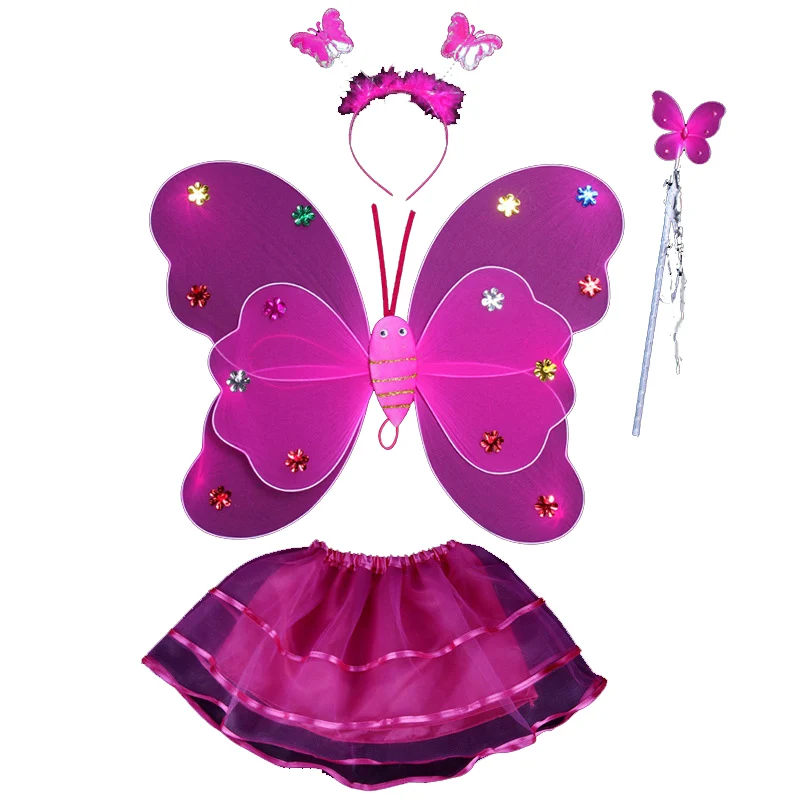 4 шт. Детский костюм принцессы феи игрушки крылья бабочки палочка повязка на