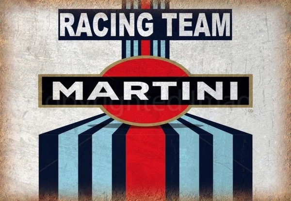 

Vintage Garage Workshop Martini Racing Team Metal Tin Sign Poster Wall Poster