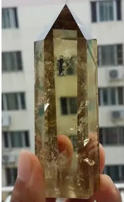 Редкие природные цитрин кварцевый кристалл ТОЧКА исцеления | Дом и сад