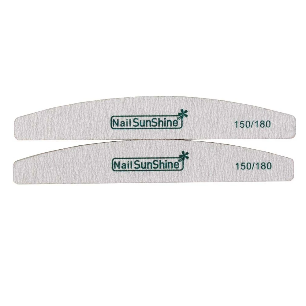 150 180 grit 100 шт./лот, профессиональные пилочки для ногтей 18,8*1,3 см, Дизайн полумесяца, дизайн ногтей Полировка, инструменты для маникюра, педикюра, аксессуары - Цвет: 150 180 grit