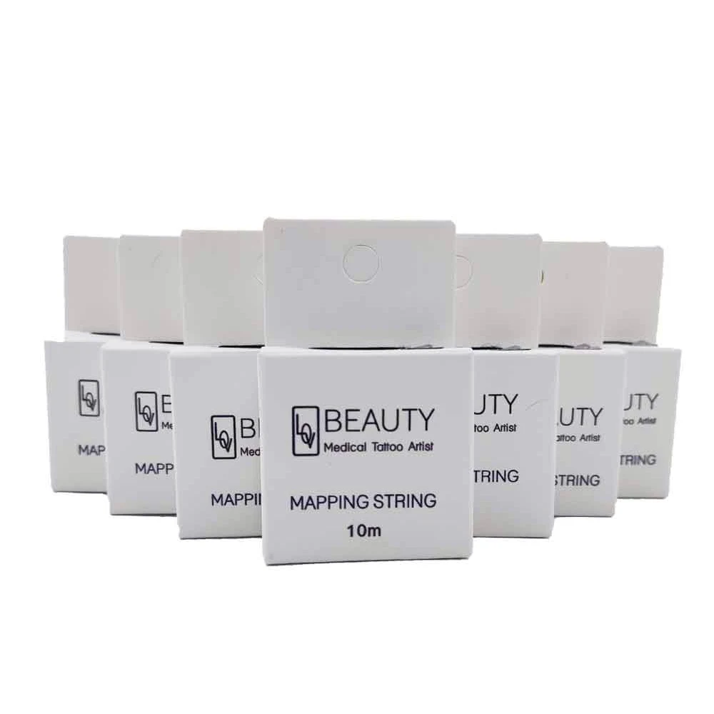 Белый точечный шнурок для микроблейдинга глазного банта макияжа красящие