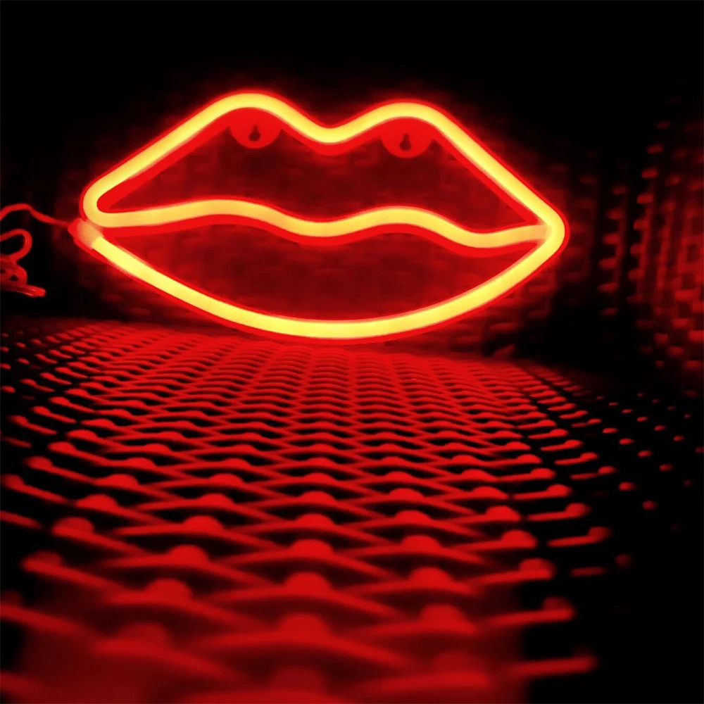 

LED Lip Light Led Neon Light Colorful Rainbow Neon Sign For Room Home Party Wedding Decoration Xmas Gift Neon Lamp For Party