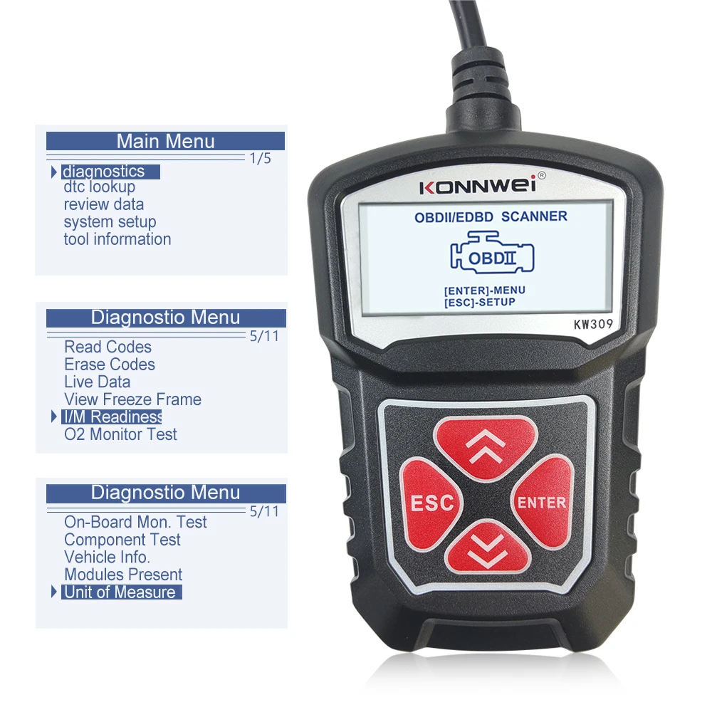 Диагностический прибор ELM327 OBD2 светодиодный дисплей для диагностики двигателя