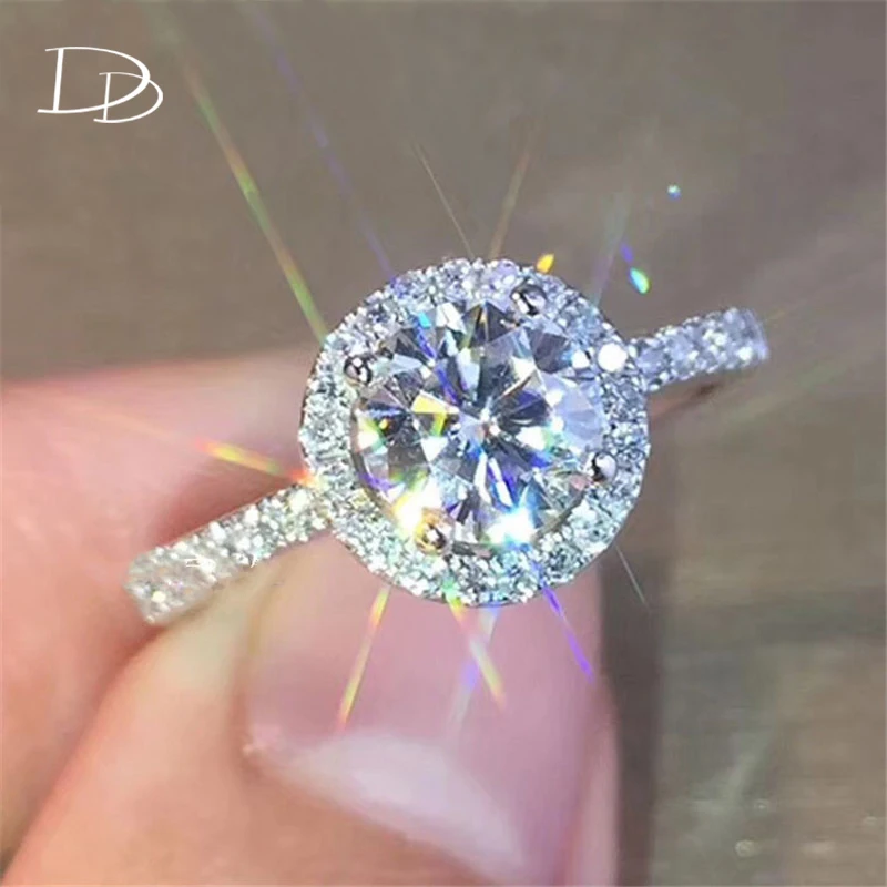 Белое золото Цвет круглые кольца для женщин AAA стразы ювелирные изделия в