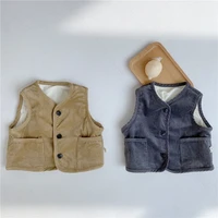 infant warm clothing toddler boys sweaters baby girl winter clothes boys fleece vest fur jacket for children toddler tops