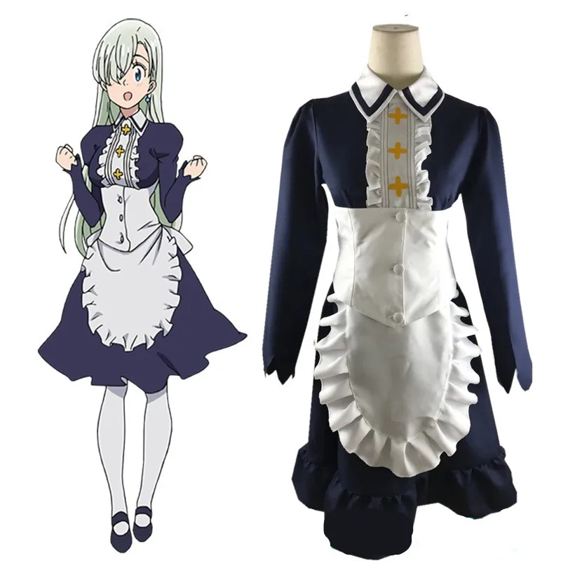 

Костюм для косплея японского аниме Nanatsu no Taizai: Imashime no Fukkatsu Isabel Liones, костюм горничной, семь смертных грехов, косплей