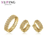 xuping elegant light yellow gold color plated engagement jewelry sets for women christmas gifts fashion jewelry 65243