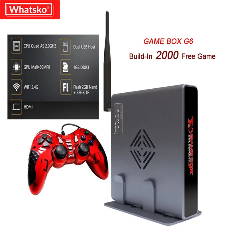 Игровая приставка Whatsko G6 с HDMI ТВ видео USB проводной геймпад контроллер 2323 игр