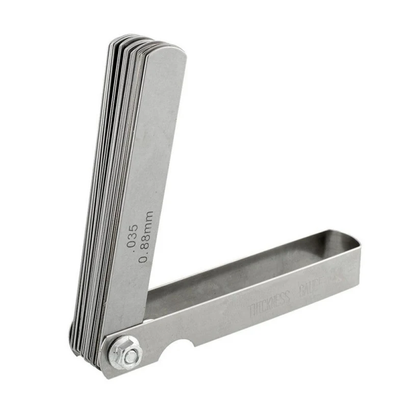 

New Style Stainless Steel 32pcs Blades Feeler Gauge Set Dual Marked Metric And Imperial-Gap Measuring Tool For Guitar Bass Setup