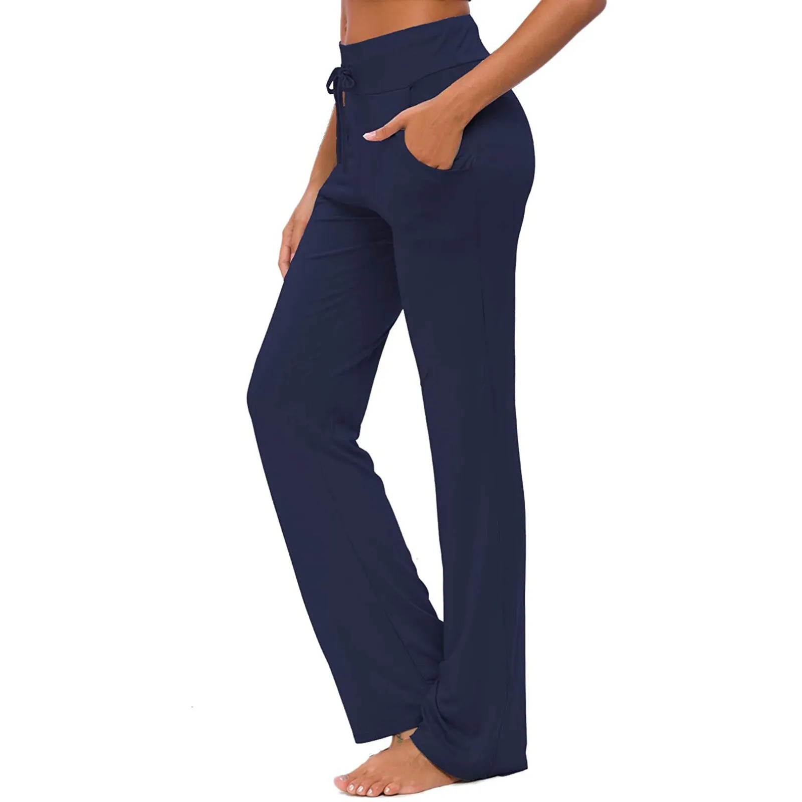 

Cargo Pants Women Plus Size Strong Elastic Wide Leg Trousers Female Soft Joggers Sports Drawstring Sweatpants
