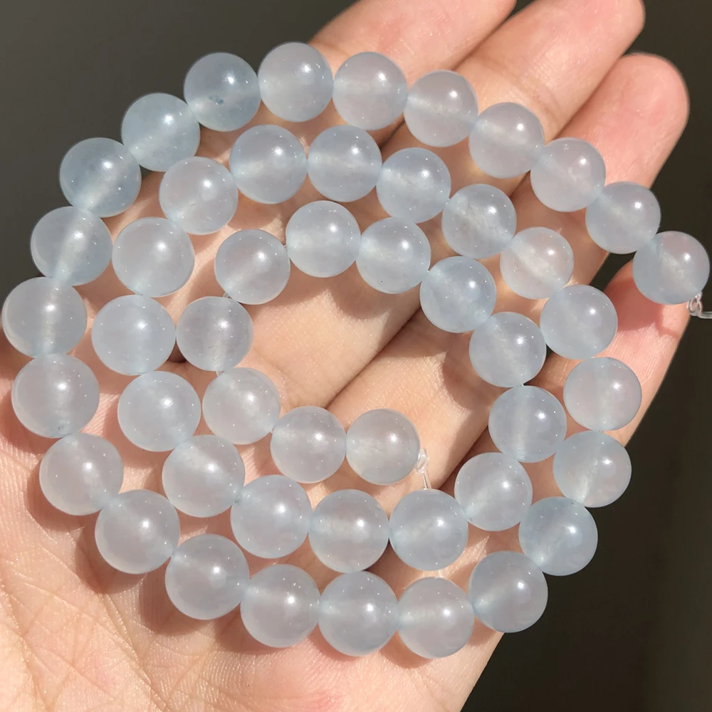 Натуральный светильник круглые бусины синего нефрита для изготовления