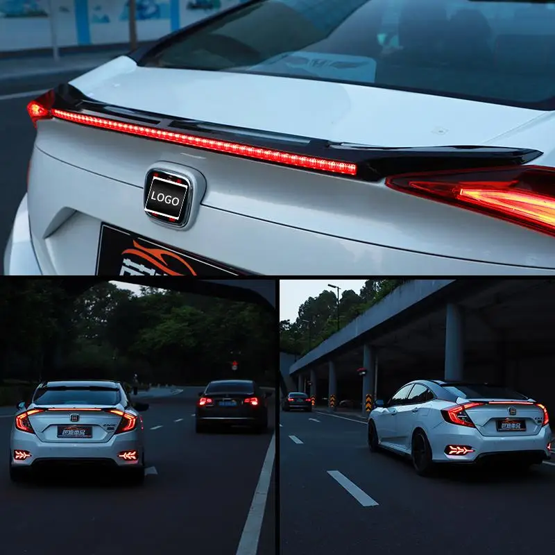 

Automobile Part Rear Accessories Aileron Voiture Tuning Roof Car Aleron Trasero Spoiler Wing 10th Generation FOR Honda Civic