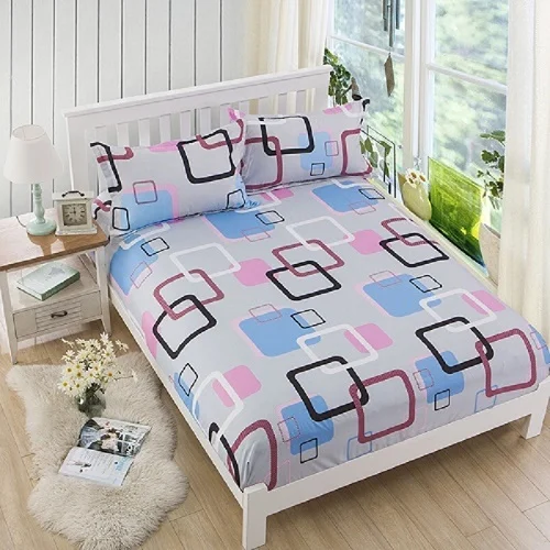 

1pcs 100%Polyester Printed Solid Fitted Sheet Mattress Cover Four Corners With Elastic Band Bed Sheet66