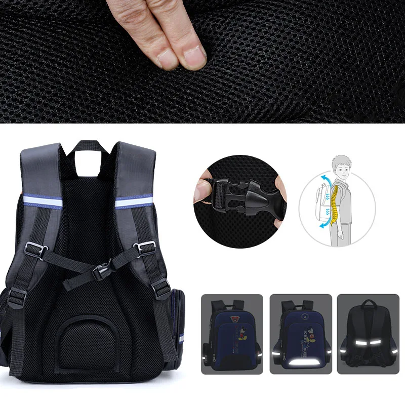 Нейлоновая Водонепроницаемая школьная сумка для мальчиков и девочек Сумка Микки