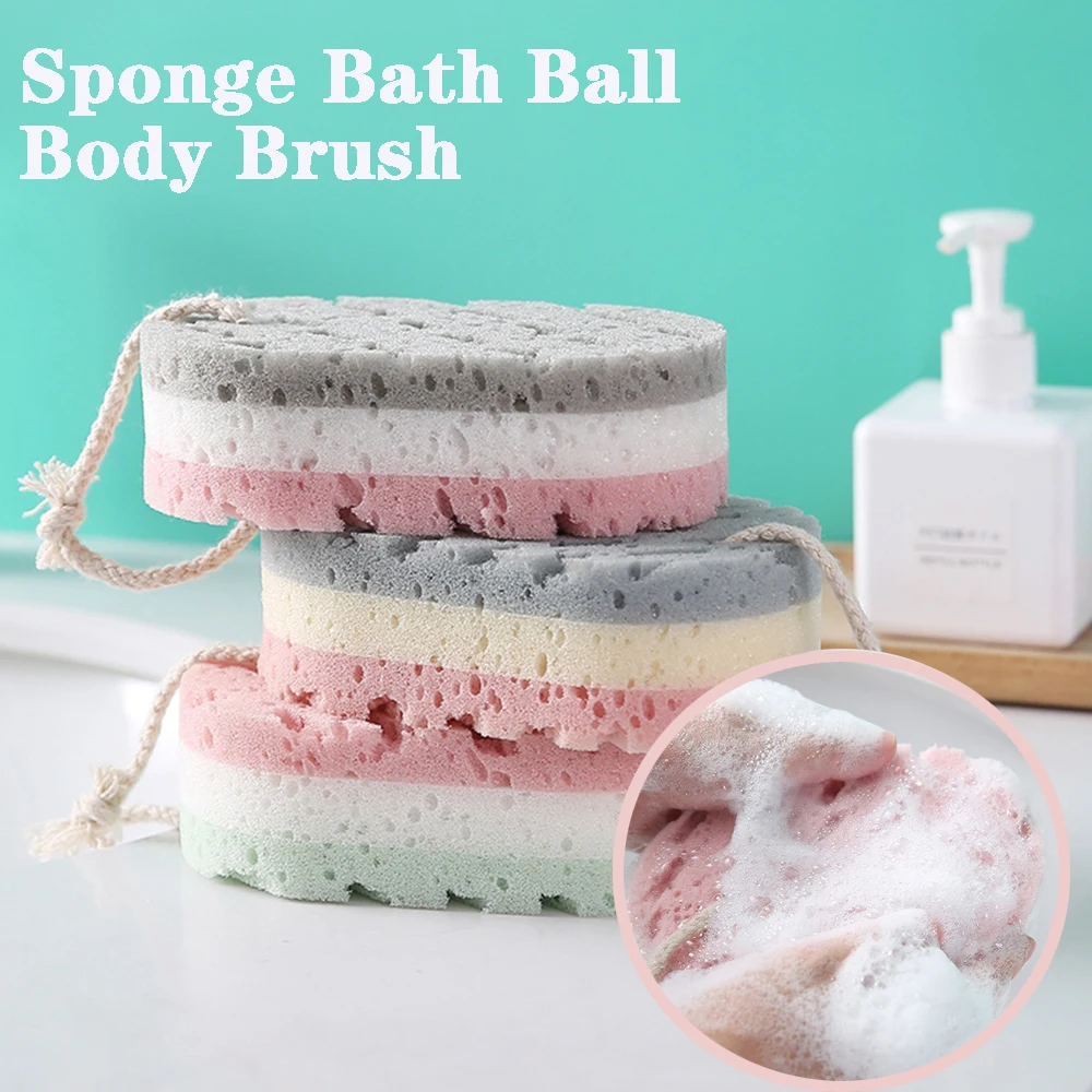 

1PC High Quality Sponge Bath Ball Shower Rub For Whole Body Exfoliation Massage Brush Scrubber Body Brush Bathroom Accessories