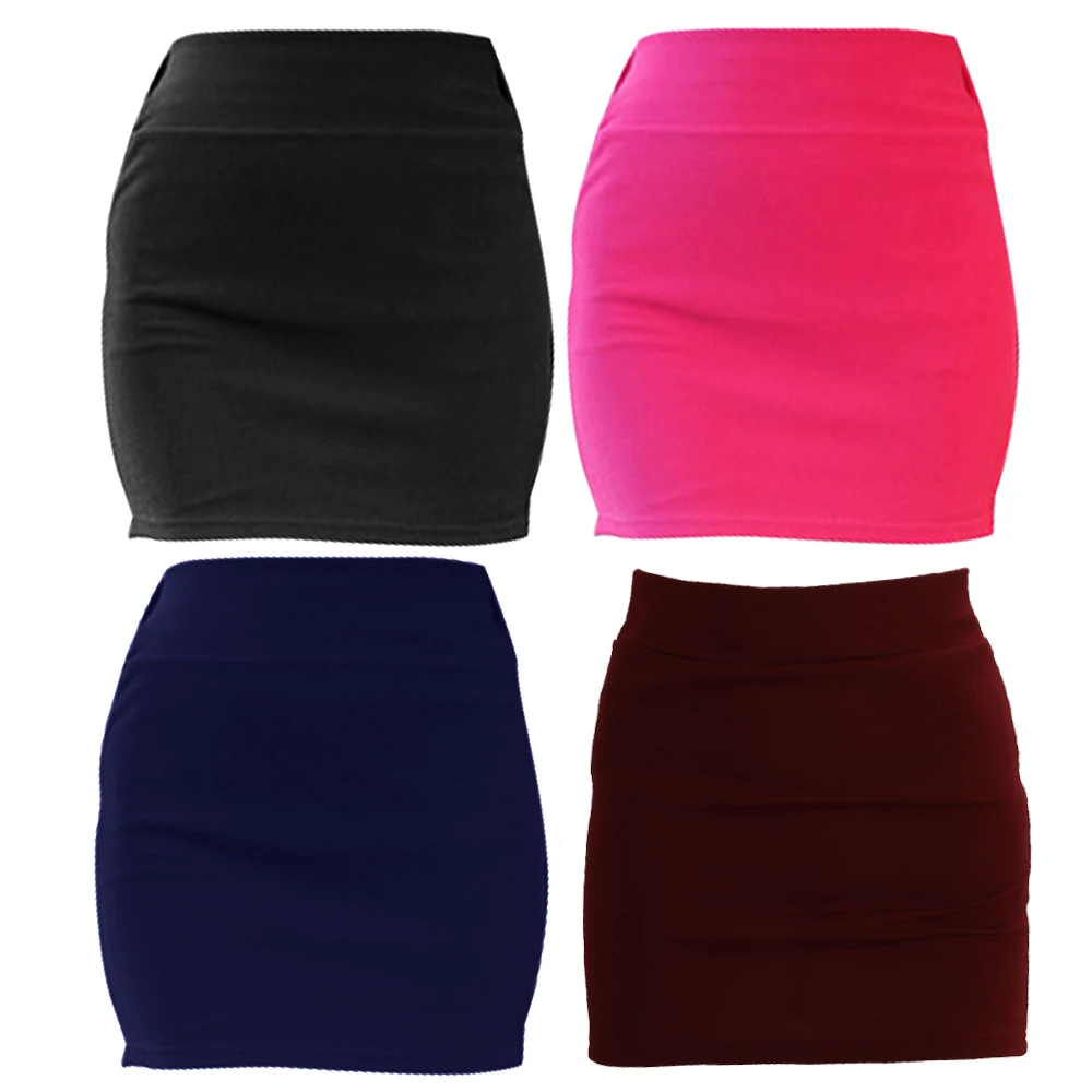 

Womens Sexy Mini Skirt Girls Slim Seamless Stretch Tight Short Fitted Skirt New
