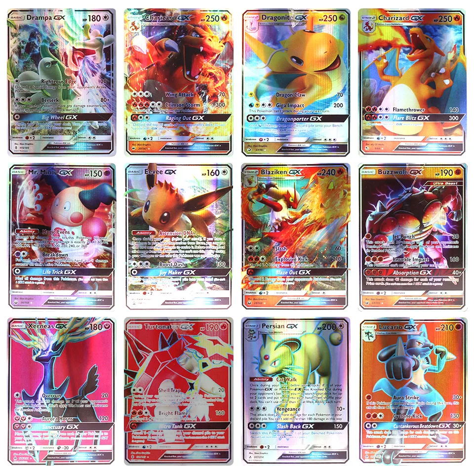 Juego de cartas de Pok&eacute;mon franc&eacute;s para ni&ntilde;os, juego de cartas de Pok&eacute;mon de 50-200 uds, GX Vmax V Max, batalla brillante-1