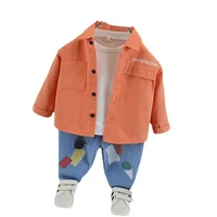 autumn toddler fashion casual costume spring baby girls clothes suit children boys cotton jacket pants 2pcsset kids sportswear