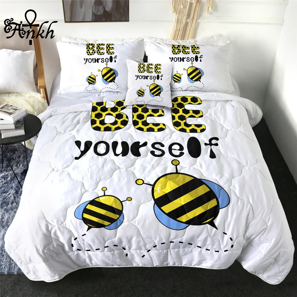 

Bee Yourself by Taemin Ankh летний комплект стеганых одеял с мультяшным рисунком, кондиционер, одеяло, улей, постельное белье, милый тонкий набор пододеяльников с насекомыми