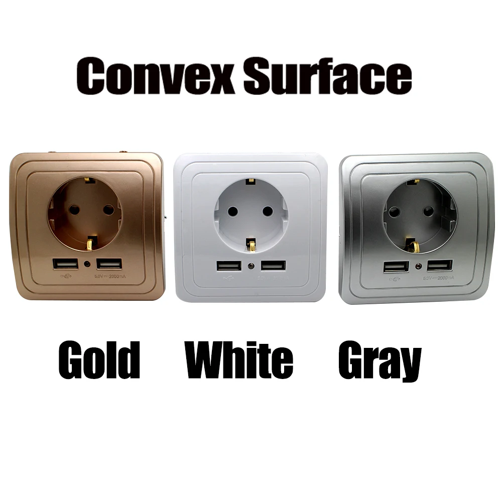 Умный дом настенная розетка стандарта ЕС 16A изогнутая/плоская поверхность для