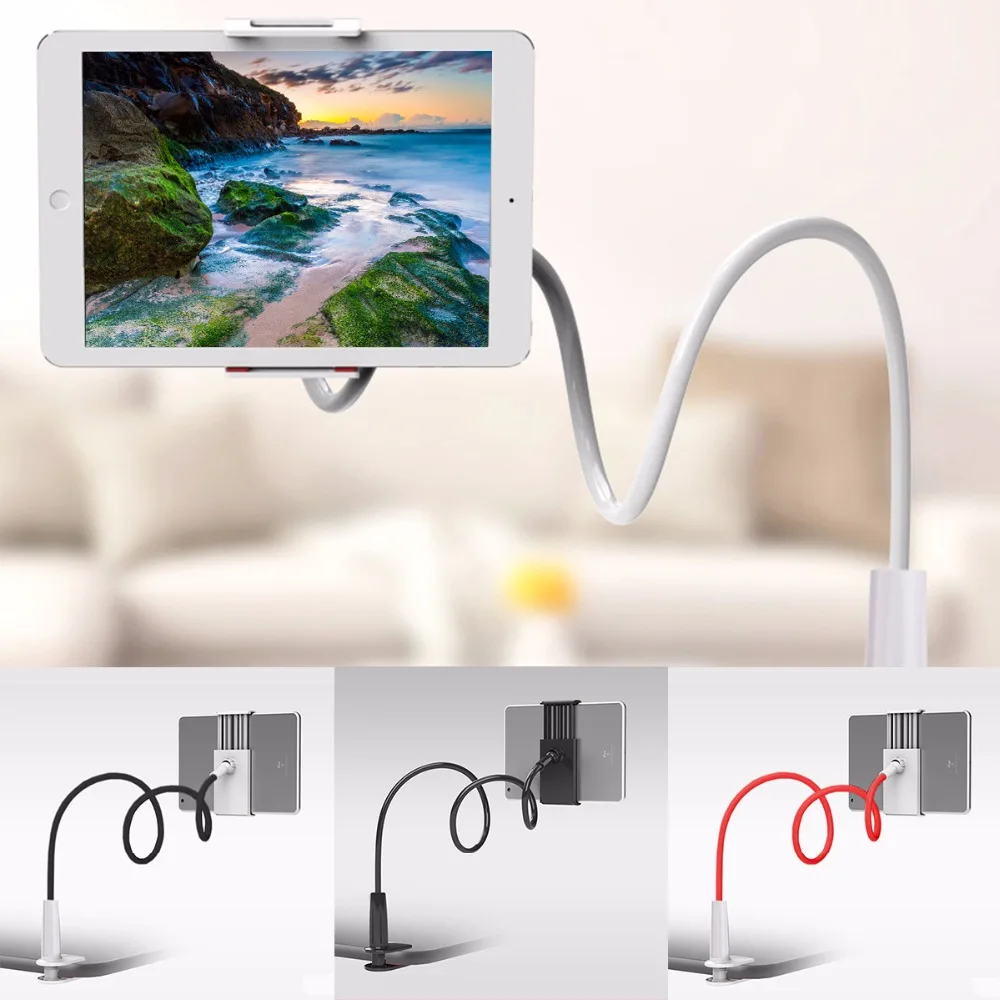 

Phone Holder 360 Rotating Flexible Long Arm Lazy Phone Holder Clamp Bed Tablet Car Selfie Mount Bracket for 4-10" Phone