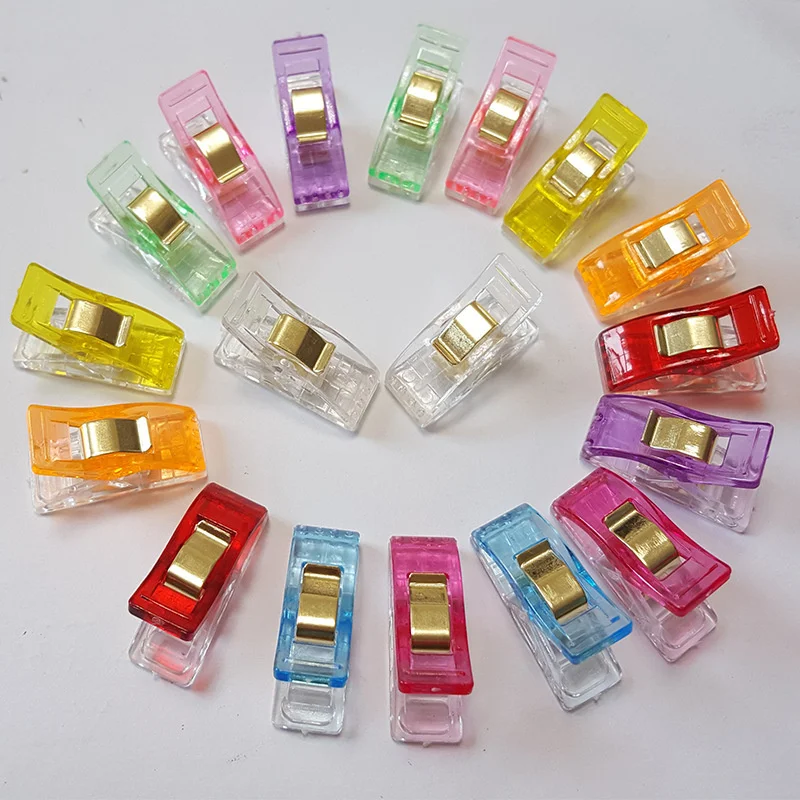 

10Pcs Plastic Clothes Clips Fabric Clamps Patchwork Sewing Craft Quilt DIY Clothespin for Paper Card Office Stationery Clips
