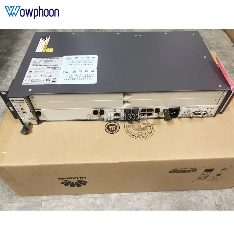 Fibra OLT 19 &quotдюймовый мини huawei MA5608T с шасси + вентилятор 1 * MCUD1 (10G) MPWC (DC)