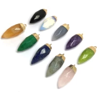 natural stone pendant crystal pendant water drop shape exquisite charms for jewelry making diy bracelet necklace accessories