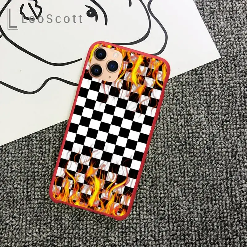 

Artistic personality Fire Flame Phone Case Candy Color for iPhone 11 12 mini pro XS MAX 8 7 6 6S Plus X 5S SE 2020 XR