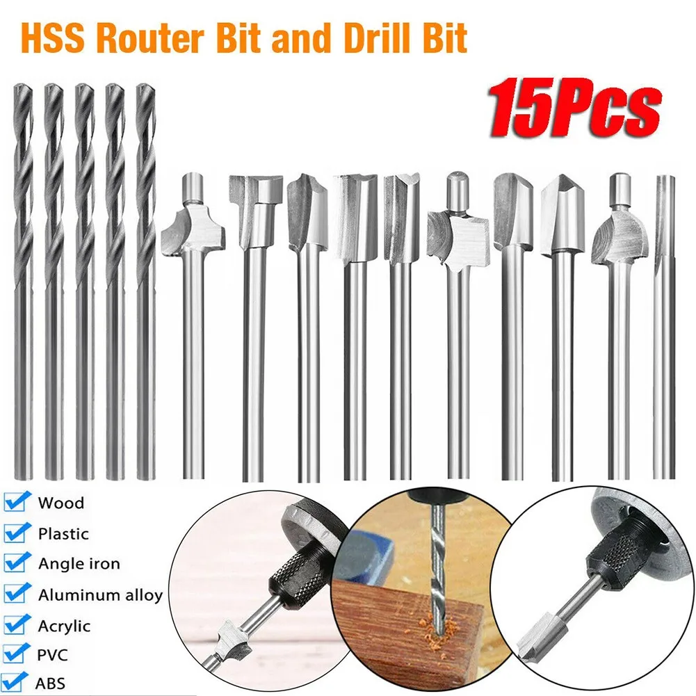 

1/8\"(3mm) Drill Bits Cutting Guide Drill Bits HSS Router Bit And Drill Bit