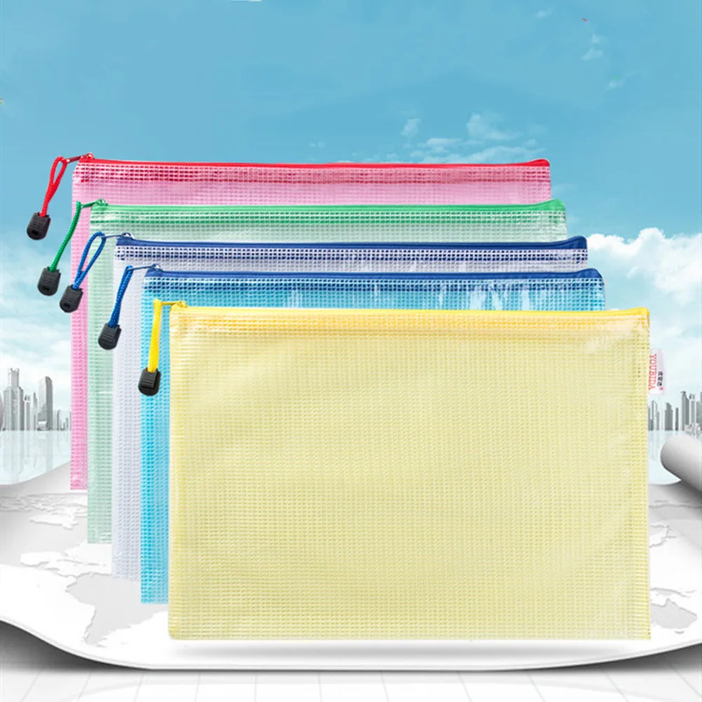 Сетчатая застежка молния папка для канцелярских принадлежностей офиса школы