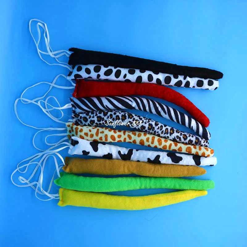 Собака кот тигр жираф принт с хвостом животного реквизит для косплея маскарадное