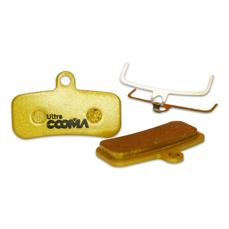 Bicycle Disc Brake Pads for SHIMANO XT M9020/M8020/Zee/Saint/M640/M800/M810/M820/M520/M420, 4 Pairs, Gold Full Metal