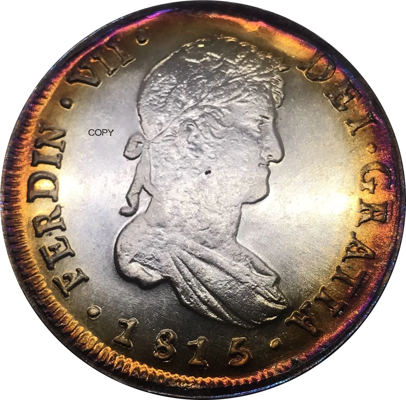 Мексиканская война индезинфекции 1815 Чили 8 реалов купроникель покрытая серебром металлическая монета сувенир подарок коллекционные монеты