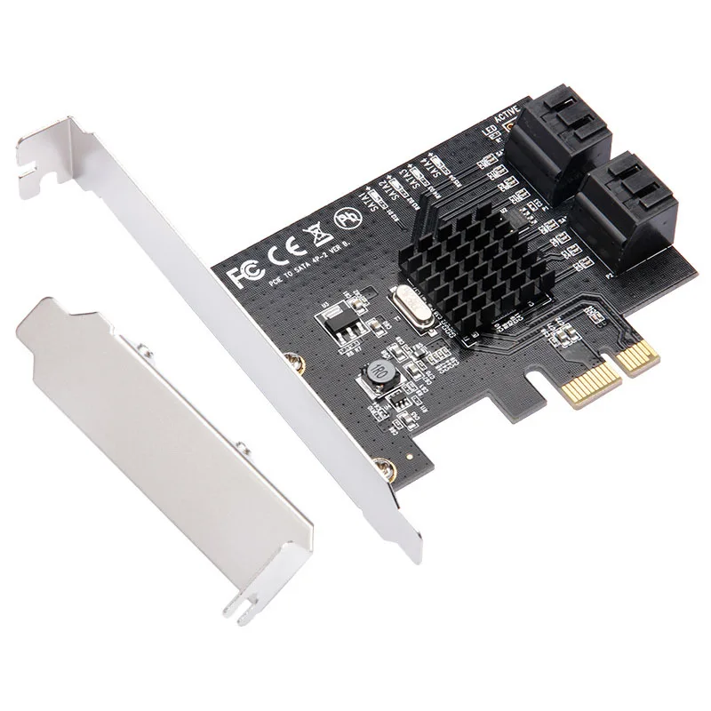 Карта расширения Pci E 4 портовая карта Sata 3 0 Raid 6G для порта s адаптер расширитель