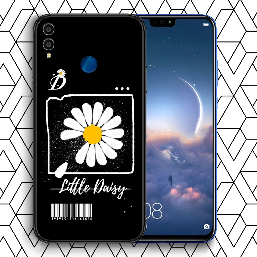 

INS Korea brand peaceminusone Phone case For Huawei Honor 6A 7A 7C 8 8A 8X 9 9X 10 10i 20 Lite Pro Play black cover silicone