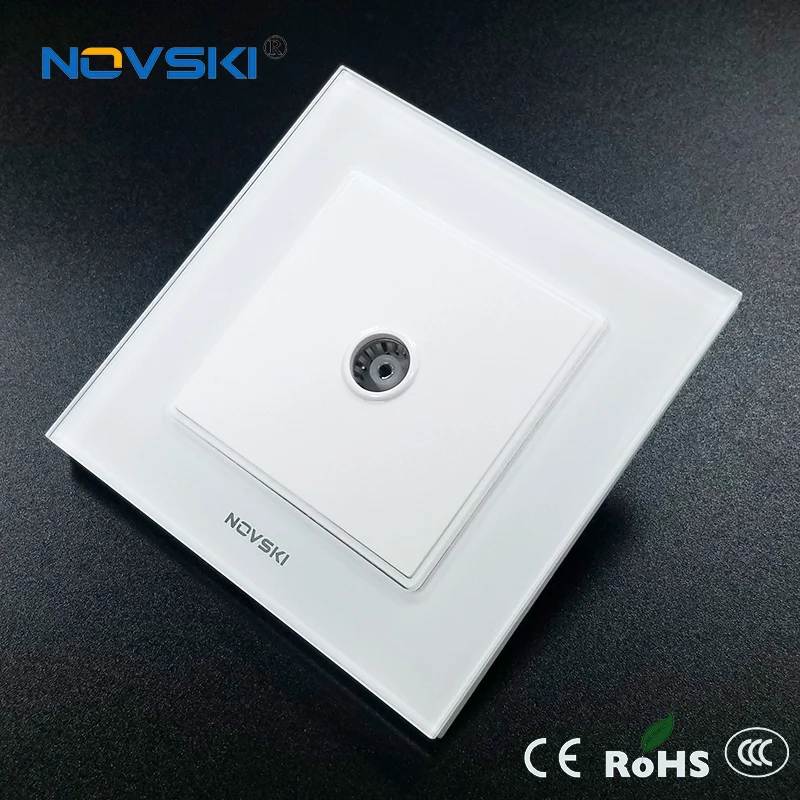 Роскошная Посеребренная ТВ Коаксиальная розетка антенна настенное крепление