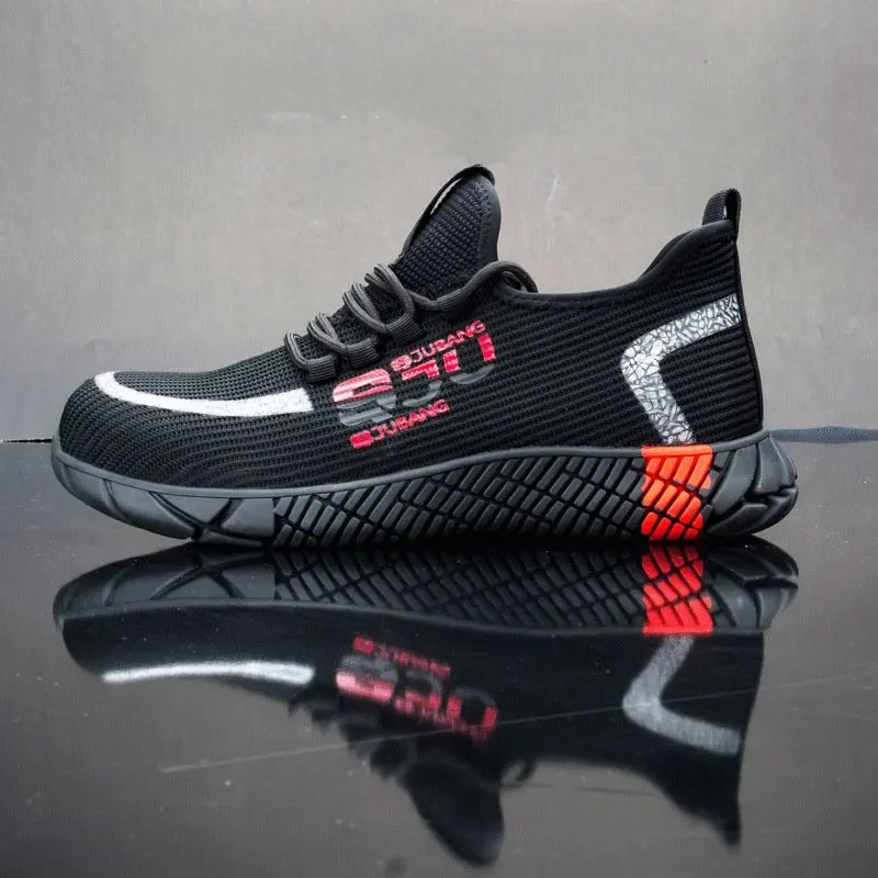 

Breathable Safety Shoes Night Reflective Strip Design Puncture Proof Smash-proof Wear-resistant Labor Protect Comfortable Shoes