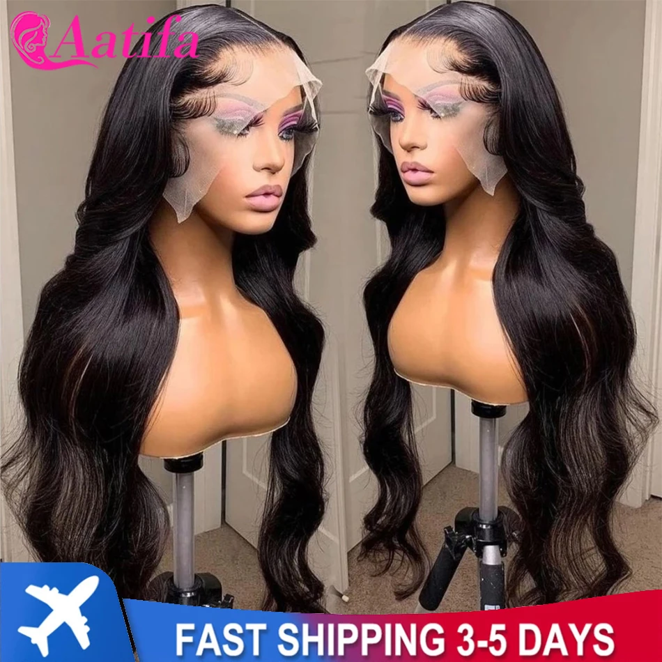 Body Wave 4x4 Lace Closure Wig 100% Human Hair Lace Wigs Brazilian Hair For Black Women 13x4 T Part Transparent Lace Wig Aatifa