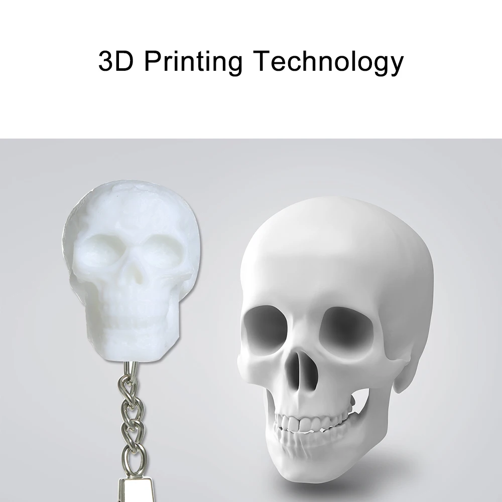 3D печать ночной Светильник брелок креативный череп светильник Красочный