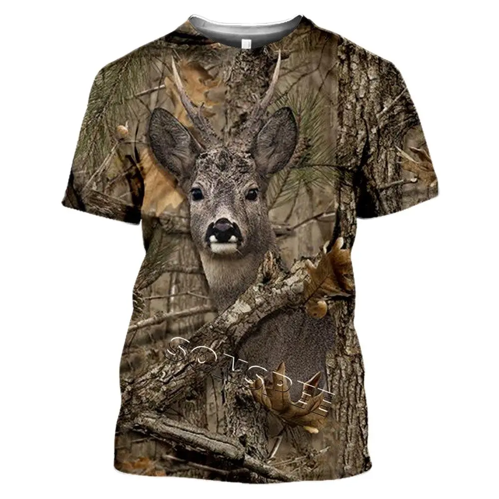 

Summer Casual Men t shirts Camo Hunting Animals Rabbit 3D T-shirt Fashion Streetwear Women Pullover Short sleeve Tee Top