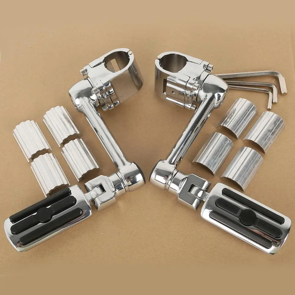

Motorcycle 1 1/4'' Highway Chrome Front Foot pegs Footrest For Honda GL1800 GOLDWING