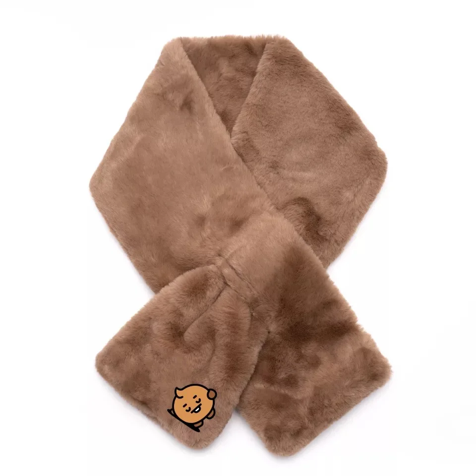 

JCBTSH Baby series scarf imitated rabbit fur wild plush winter warm scarf